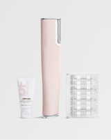 DERMAFLASH LUXE+ - Blush | PREFLASH® Cleanser, LUXE+ device in Blush and set of 4 Microfine Edges™