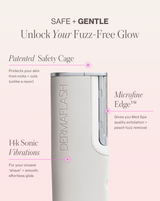 DERMAFLASH LUXE+ - Stone | LUXE+ Sonic Dermaplaning device in Stone