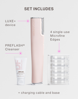DERMAFLASH LUXE+ - Blush | LUXE+ Sonic Dermaplaning device in Blush