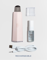 DERMAPORE+ - Blush | DERMPORE+ device in Blush, cap, PREP MIST and charging cable