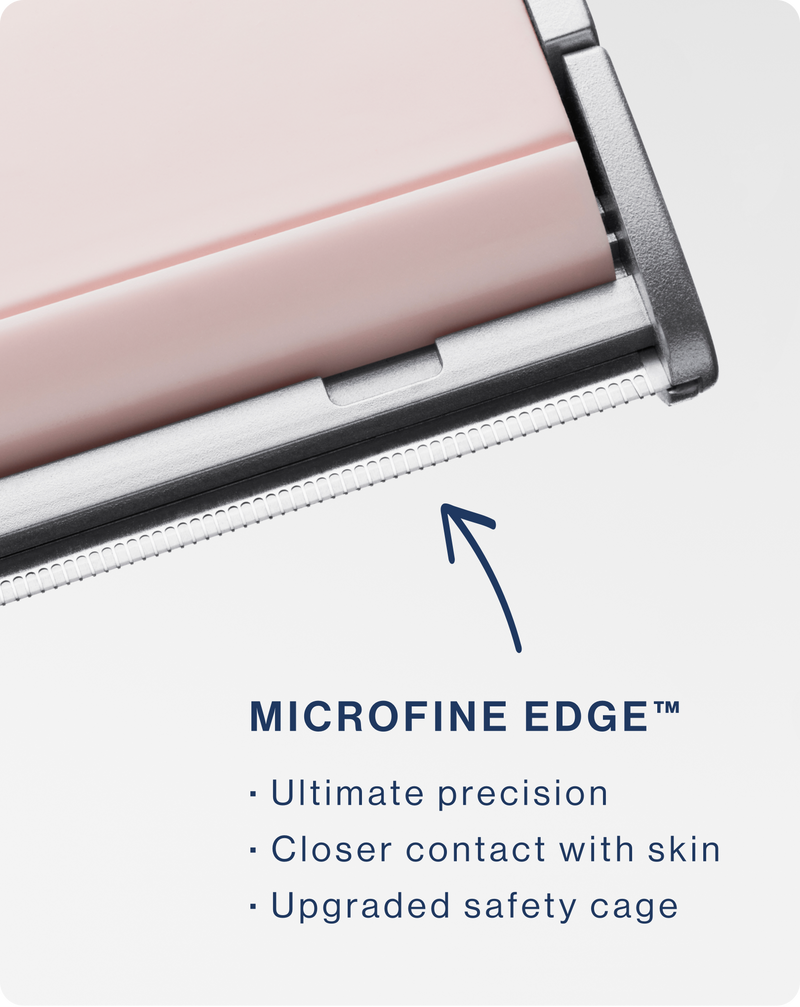 LUXE+ WITH MONTHLY REFILLS - Blush | Closeup of Microfine Edge™ 