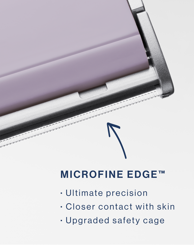 DERMAFLASH LUXE+ - LIMITED EDITION! Lilac | Closeup of Microfine Edge™ 