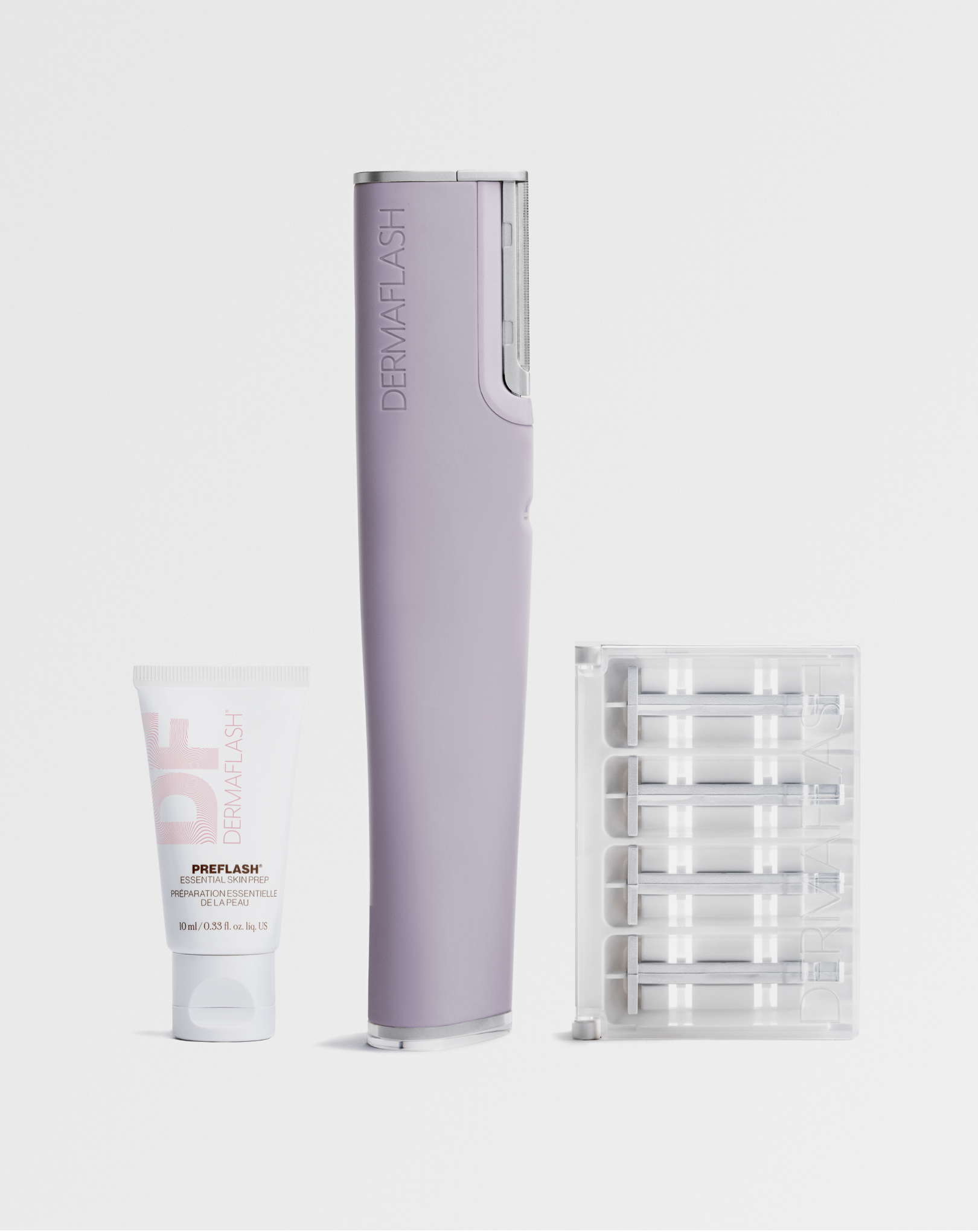 DERMAFLASH LUXE+ Sonic Dermaplaning + Peach Fuzz Removal Set – Dermaflash