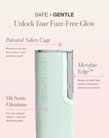 DERMAFLASH LUXE+ - Sea Foam | LUXE+ Sonic Dermaplaning device in Sea Foam