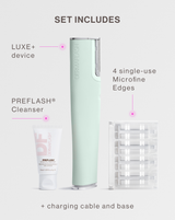 DERMAFLASH LUXE+ - Sea Foam | LUXE+ Sonic Dermaplaning device in Sea Foam