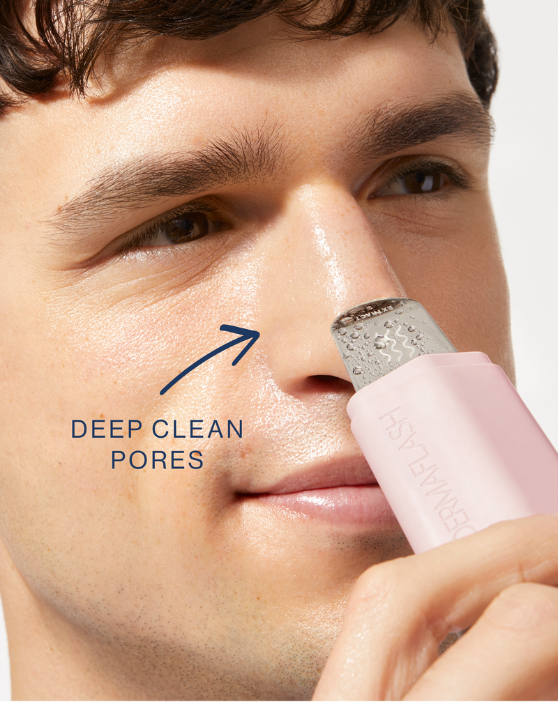 Blush | Model using DERMAPORE+ in Blush on his nose 