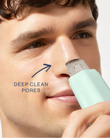 DERMAPORE+ - Sea Foam | Model using DERMAPORE+ in Sea Foam on his nose 