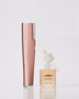 LUXE+ AND SERUM SET - Rose Gold | Image of LUXE+ device in Blush and Active Cocooning Serum